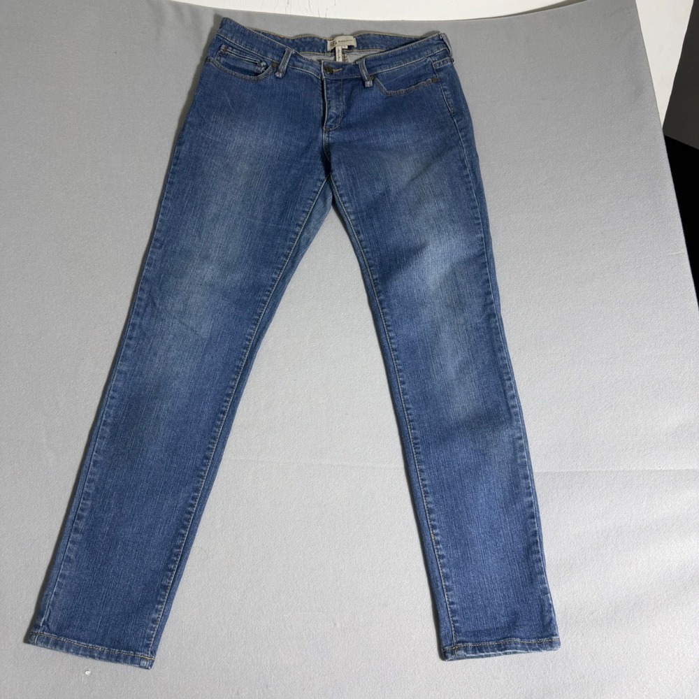 BCBGeneration Womens Skinny Jeans Medium Wash Blue Embroidered Logo Size 31